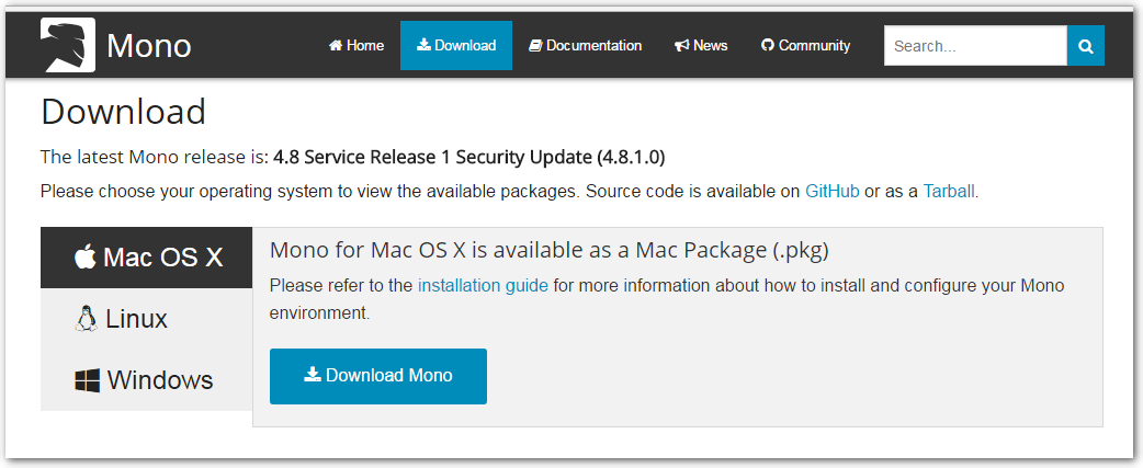 download mono for mac